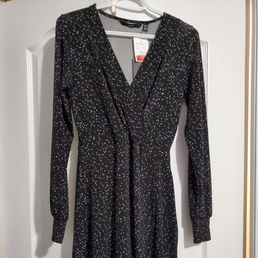 Vero Moda speckle faux-wrap dress